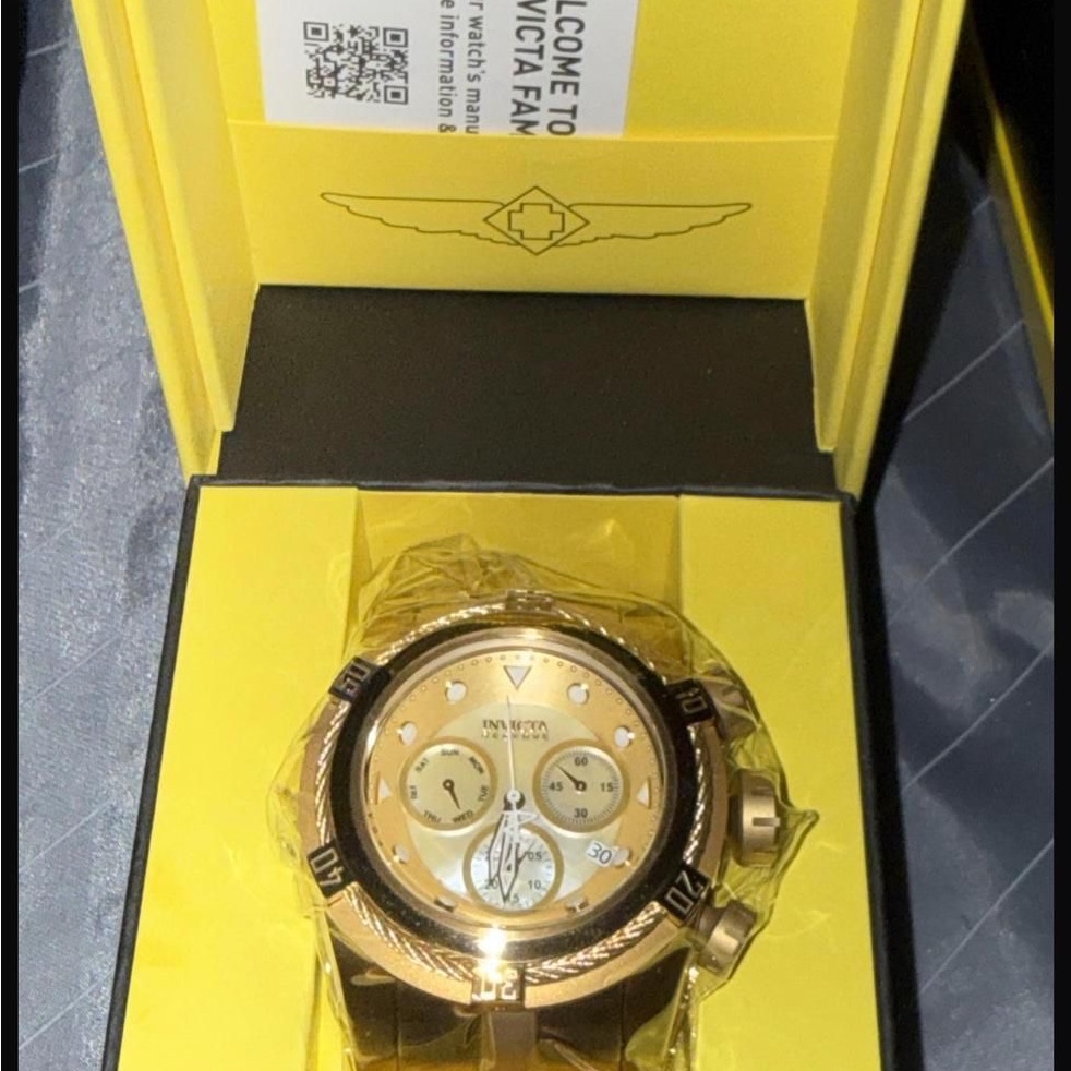 Invicta Gold And Black Chronograph Watch